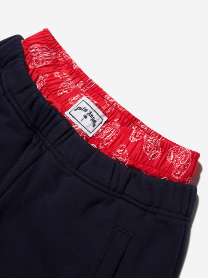 Palm Angels 男童 Bears 佩斯利慢跑裤（海军蓝）