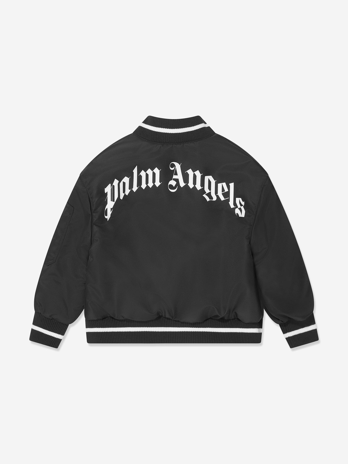 Palm Angels 男童弧形徽标飞行员夹克（黑色）