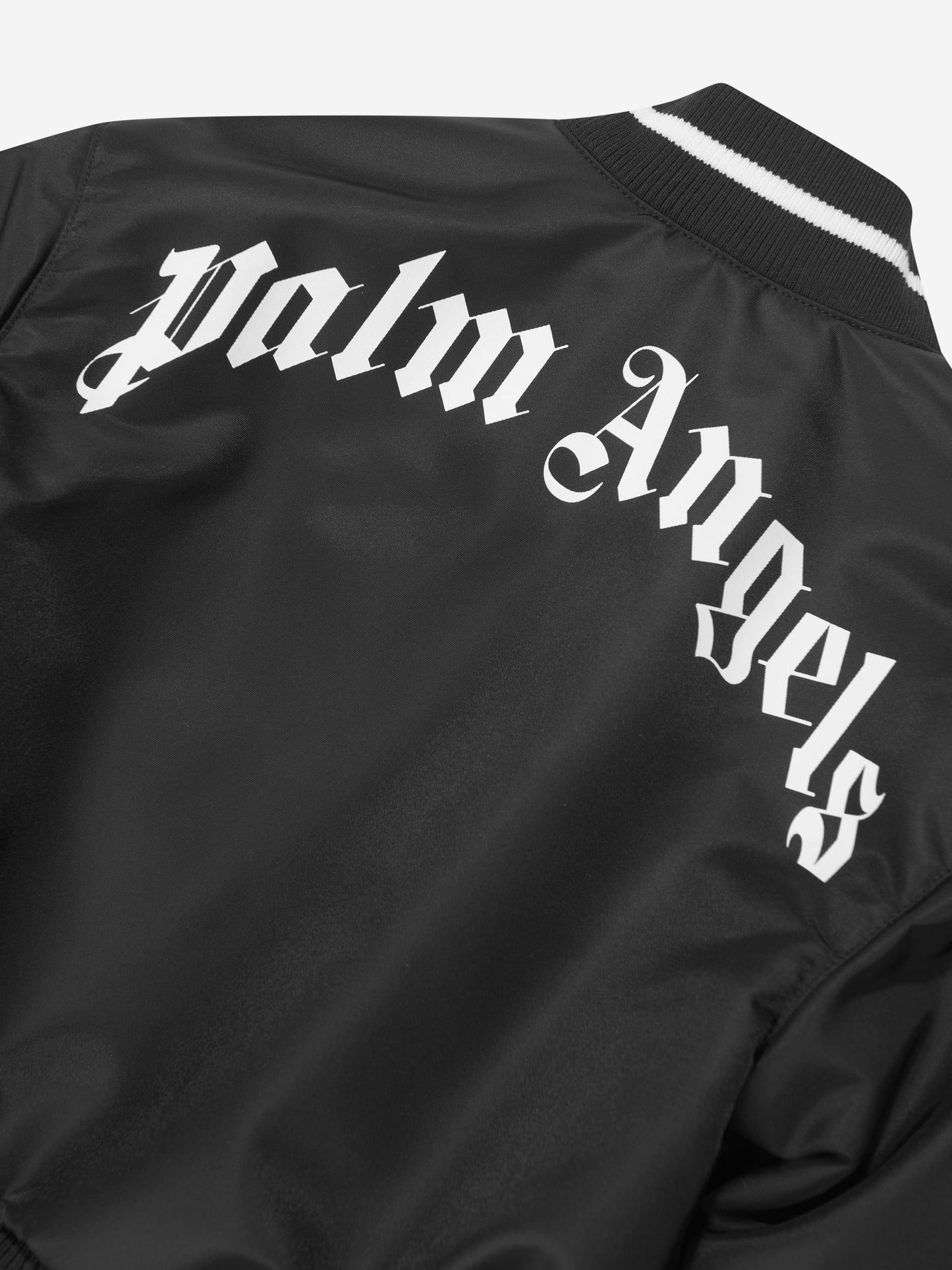 Palm Angels 男童弧形徽标飞行员夹克（黑色）