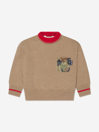 Palm Angels 男童 Palm Brush Camo 套头衫（米色）