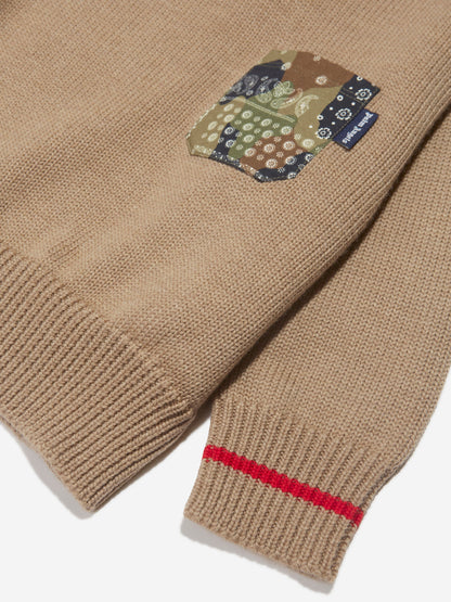 Palm Angels 男童 Palm Brush Camo 套头衫（米色）