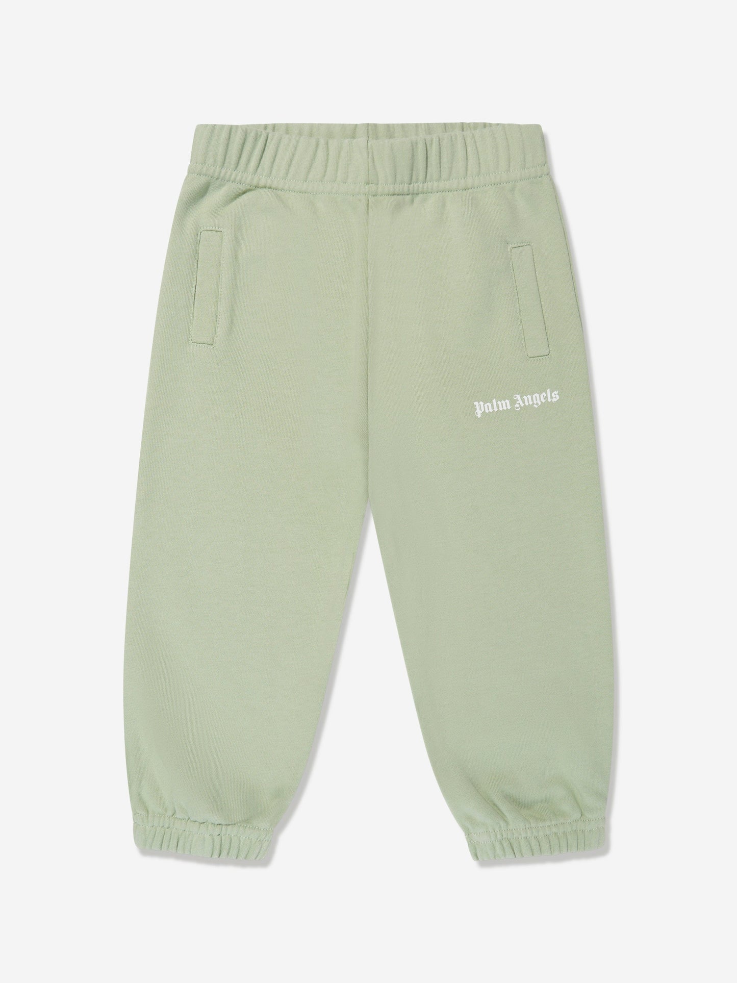 Palm Angels 女婴绿色徽标慢跑裤