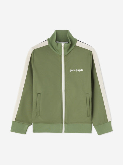 Palm Angels Boys Track Jacket in Green