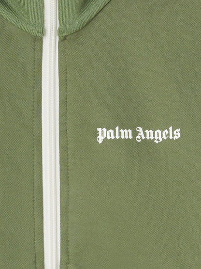 Palm Angels Boys Track Jacket in Green