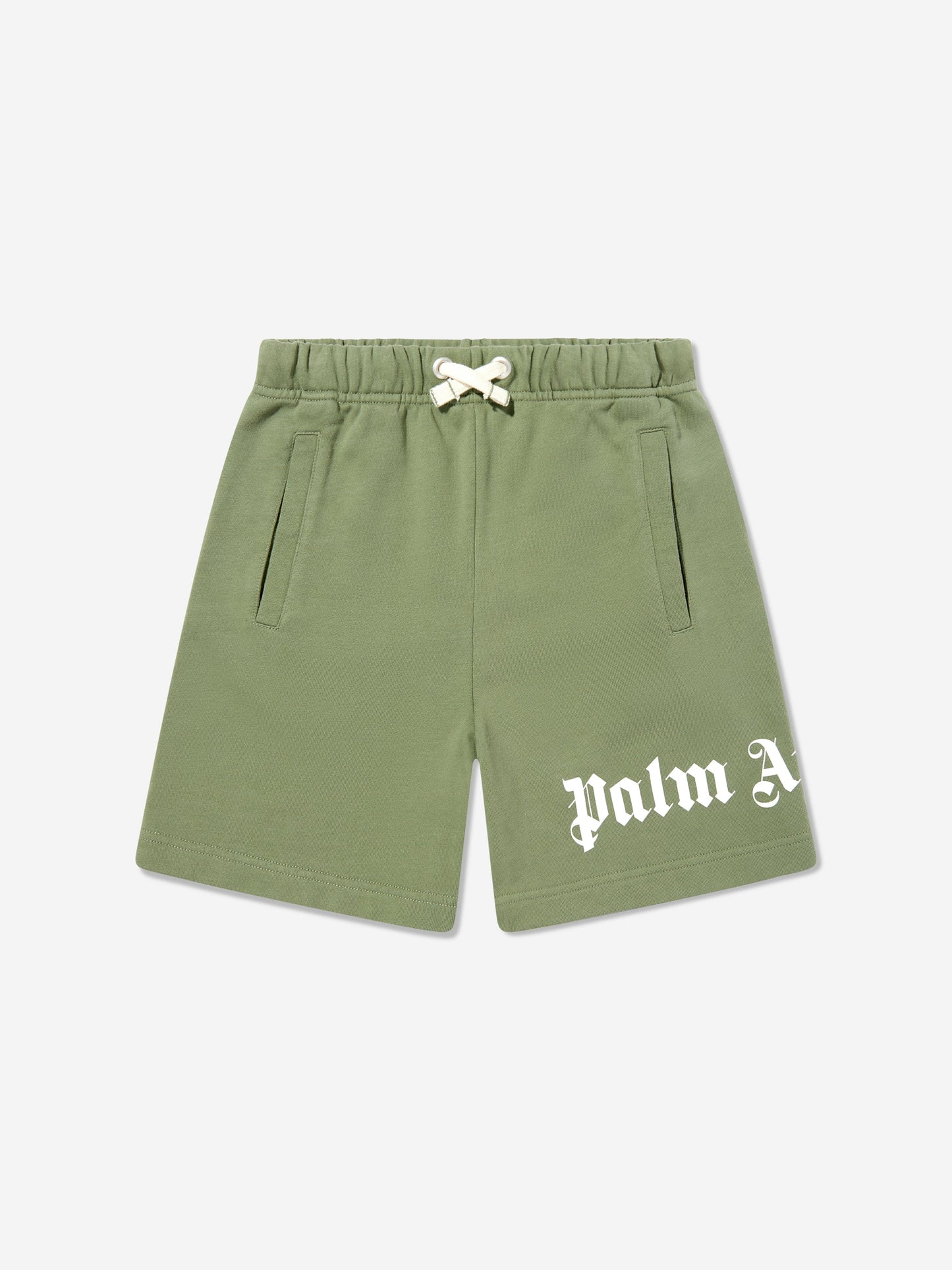 Palm Angels Boys Classic Overlogo Shorts in Green