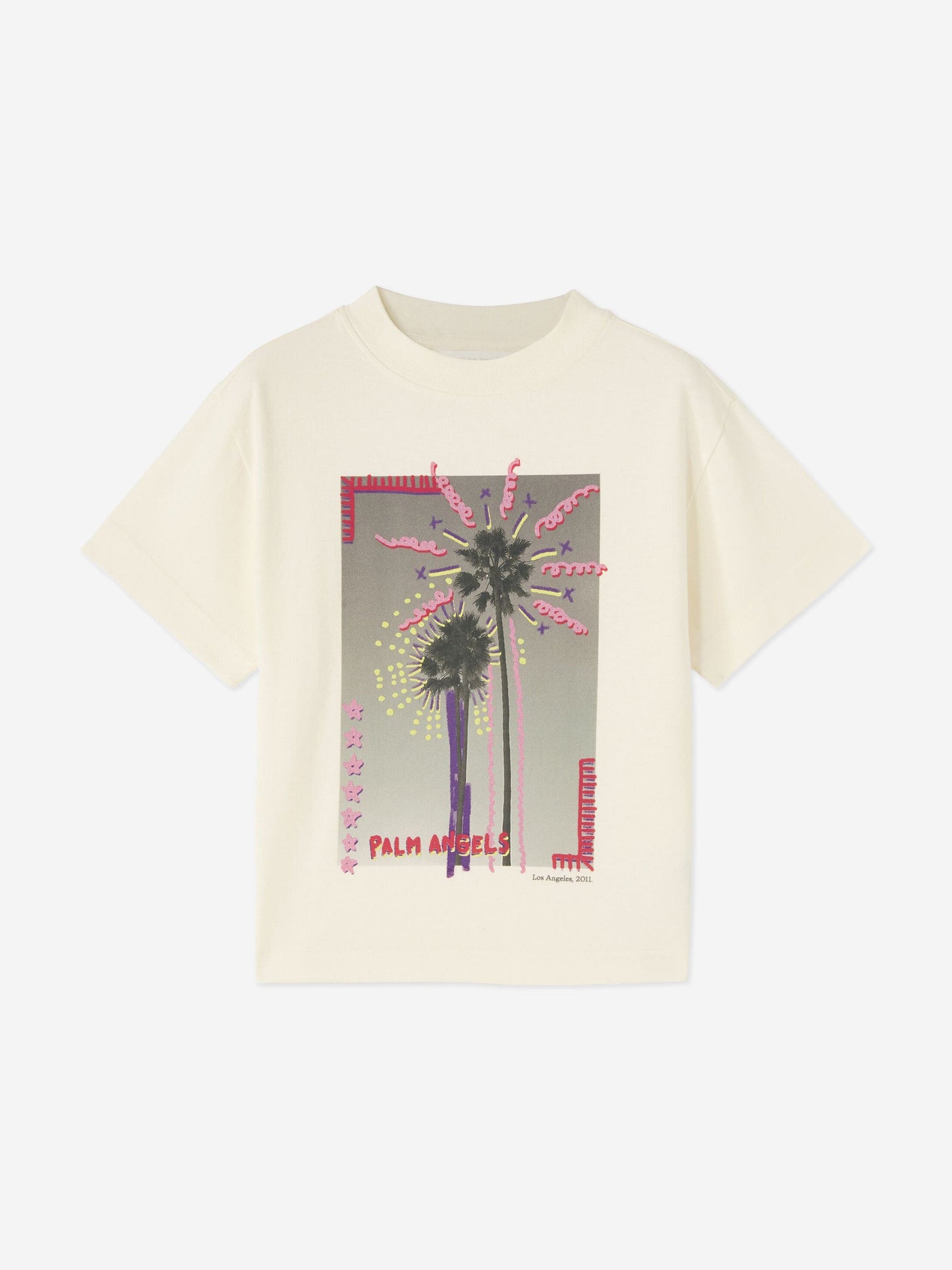 Palm Angels Girls LA Photo T-Shirt in Ivory