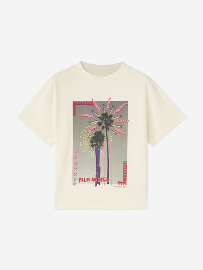 Palm Angels Girls LA Photo T-Shirt in Ivory