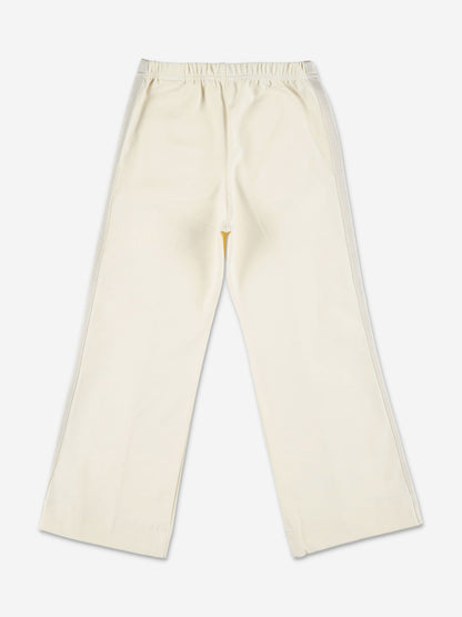 Palm Angels Girls New Track Wide Leg Pants in White