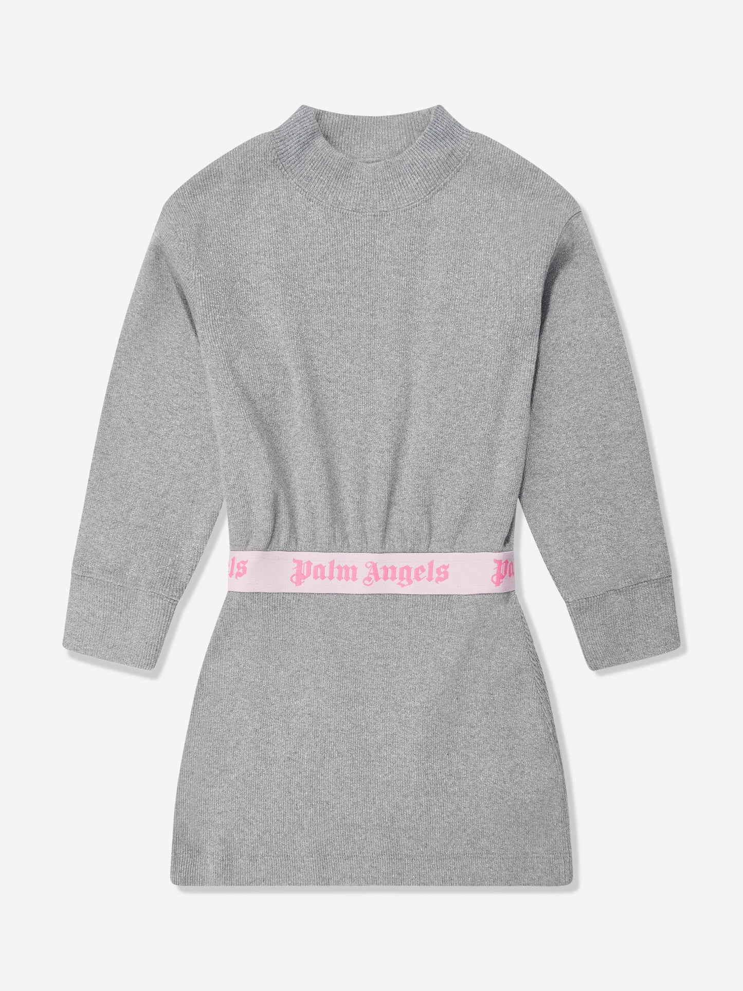 Palm Angels 女童银色徽标带卢勒克斯连衣裙