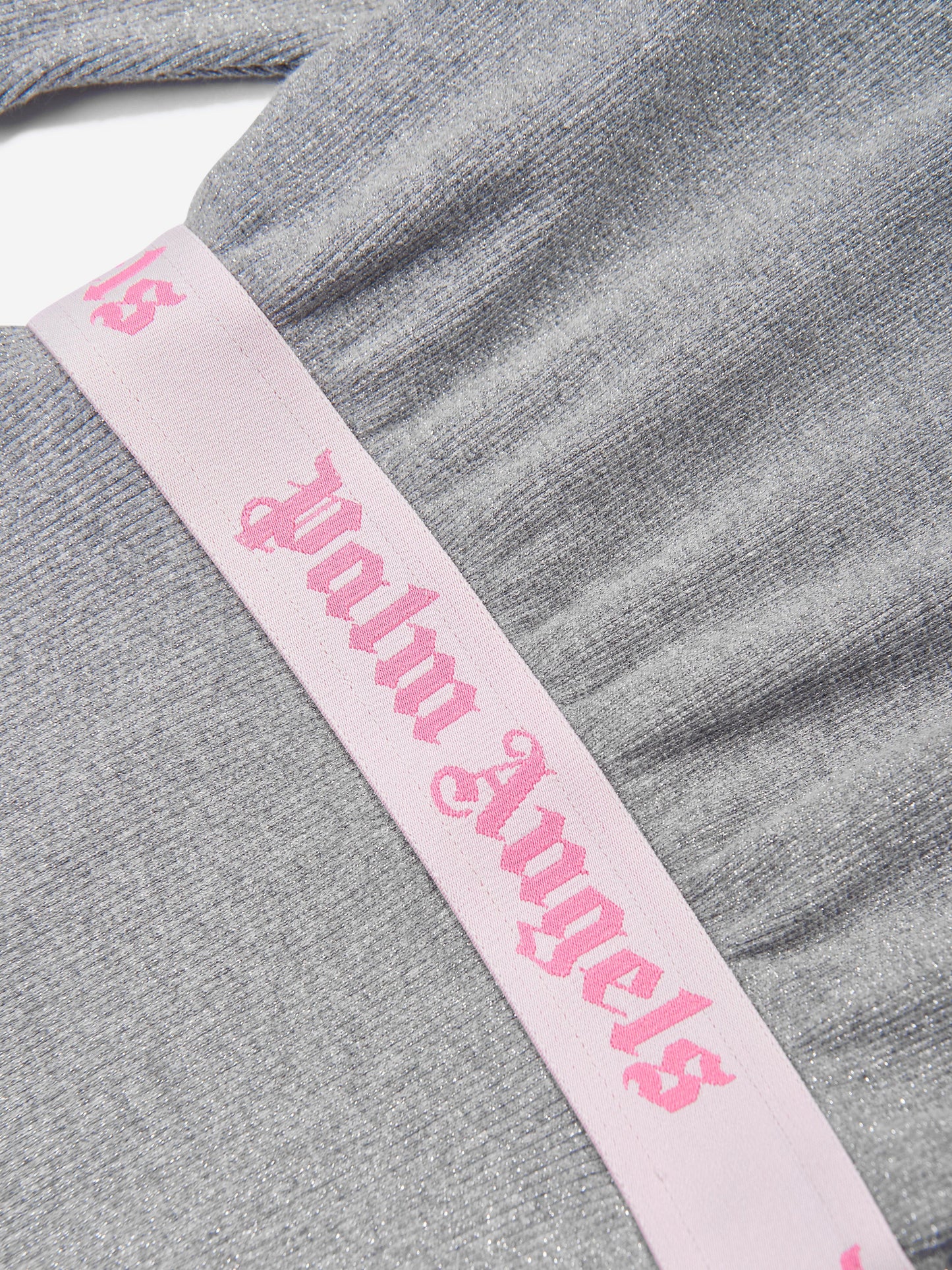 Palm Angels 女童银色徽标带卢勒克斯连衣裙