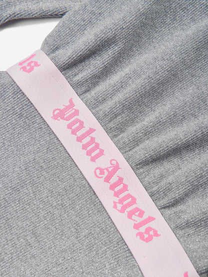 Palm Angels 女童银色徽标带卢勒克斯连衣裙