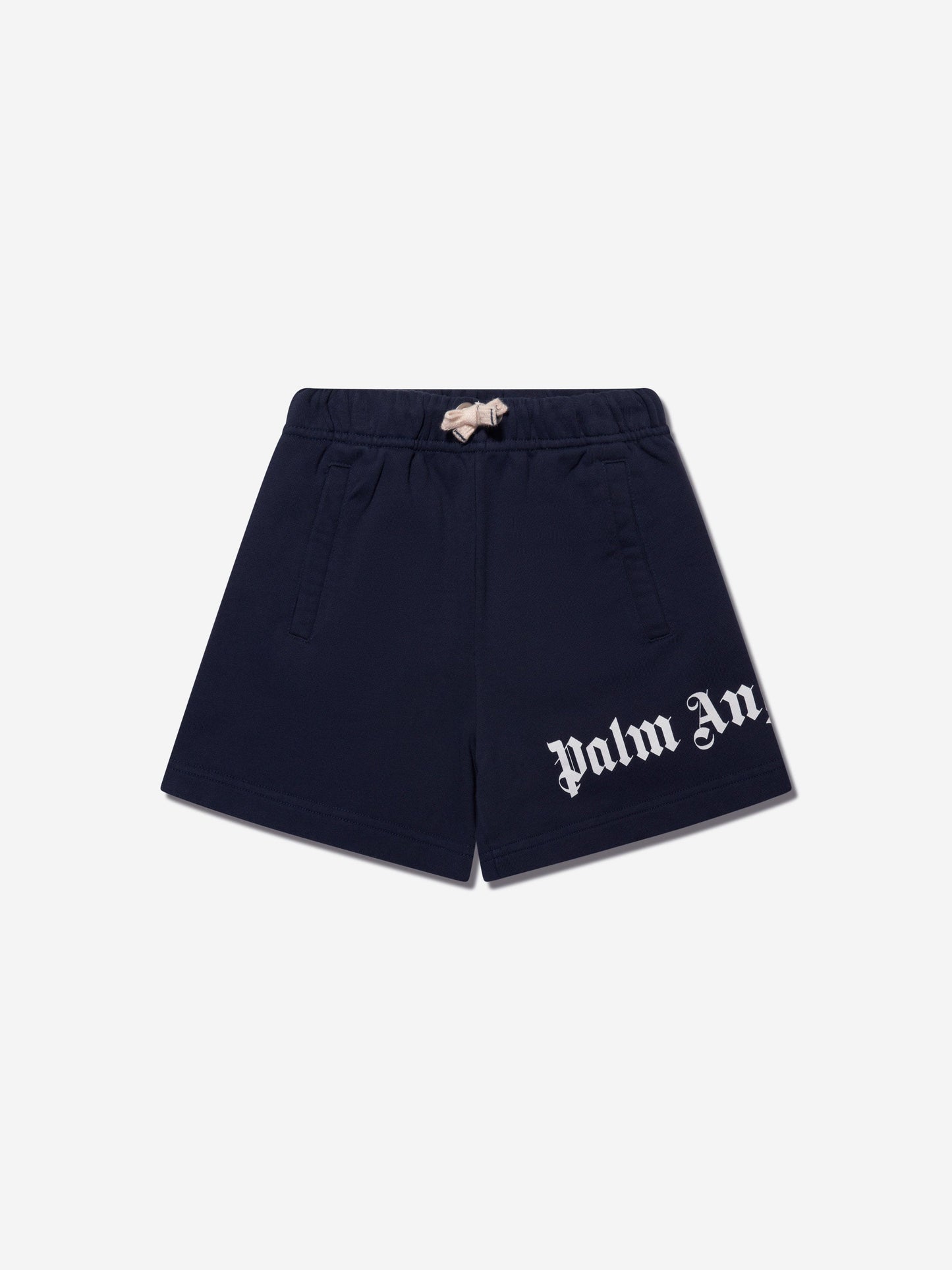 Palm Angels 男童经典 Overlogo 运动短裤（海军蓝）