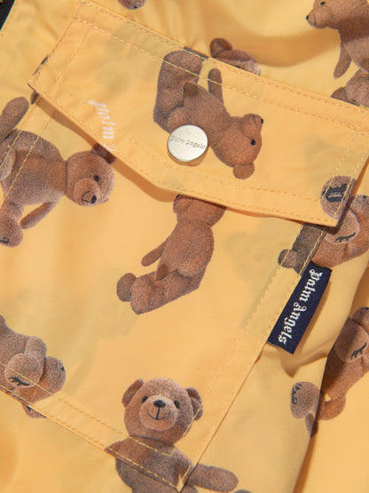 Palm Angels 男童 AOP PA Bears 黄色风衣