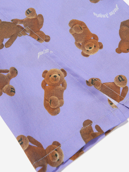 Palm Angels 女童 AOP PA Bears 长裤（淡紫色）