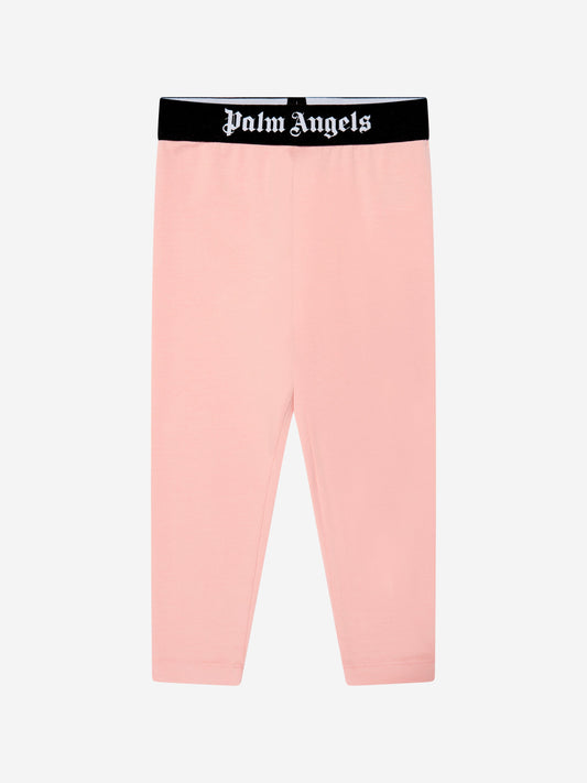 Palm Angels 女童腰带徽标紧身裤（粉色）