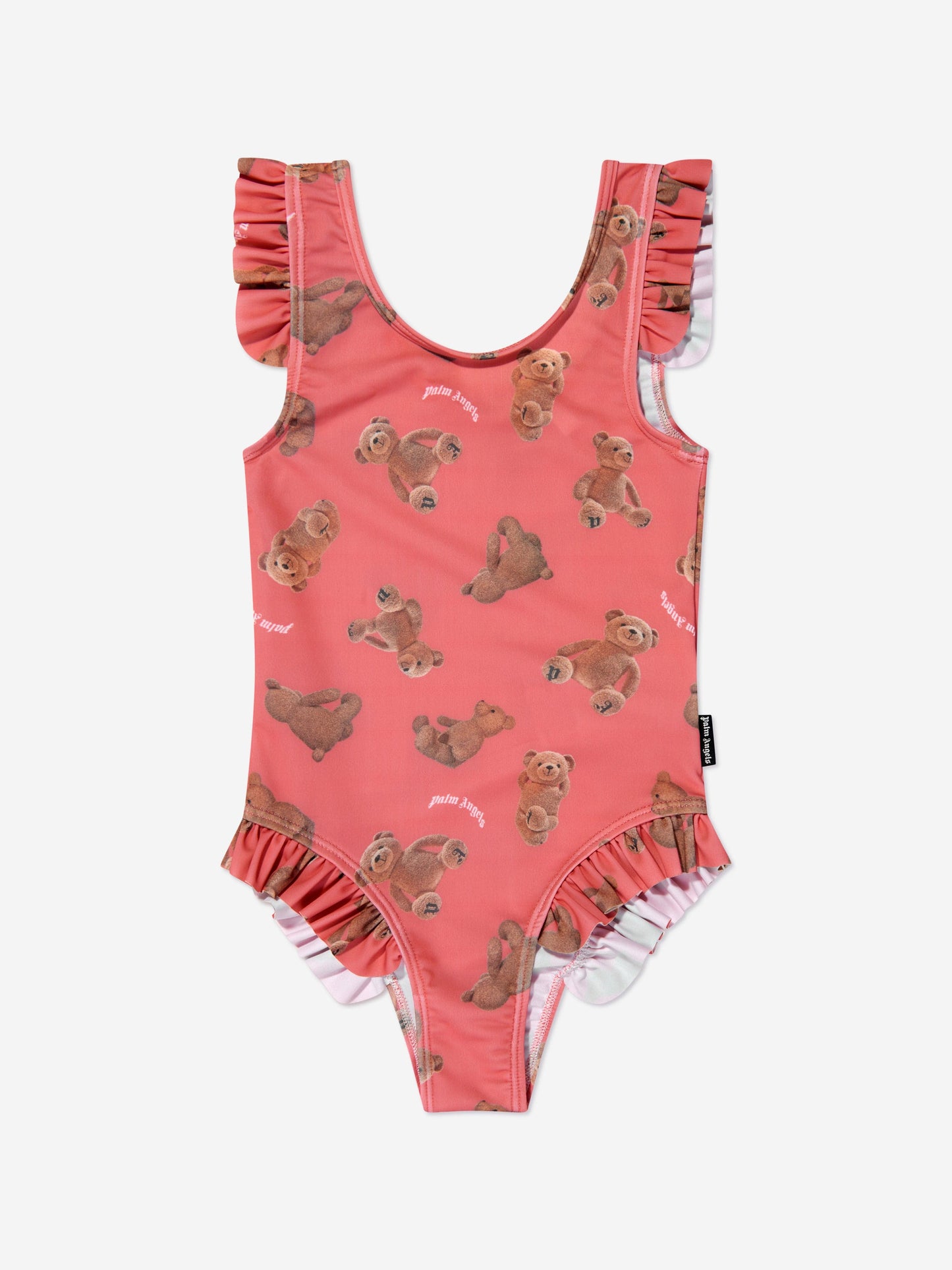 Palm Angels 女童 AOP PA Bears 珊瑚色泳衣