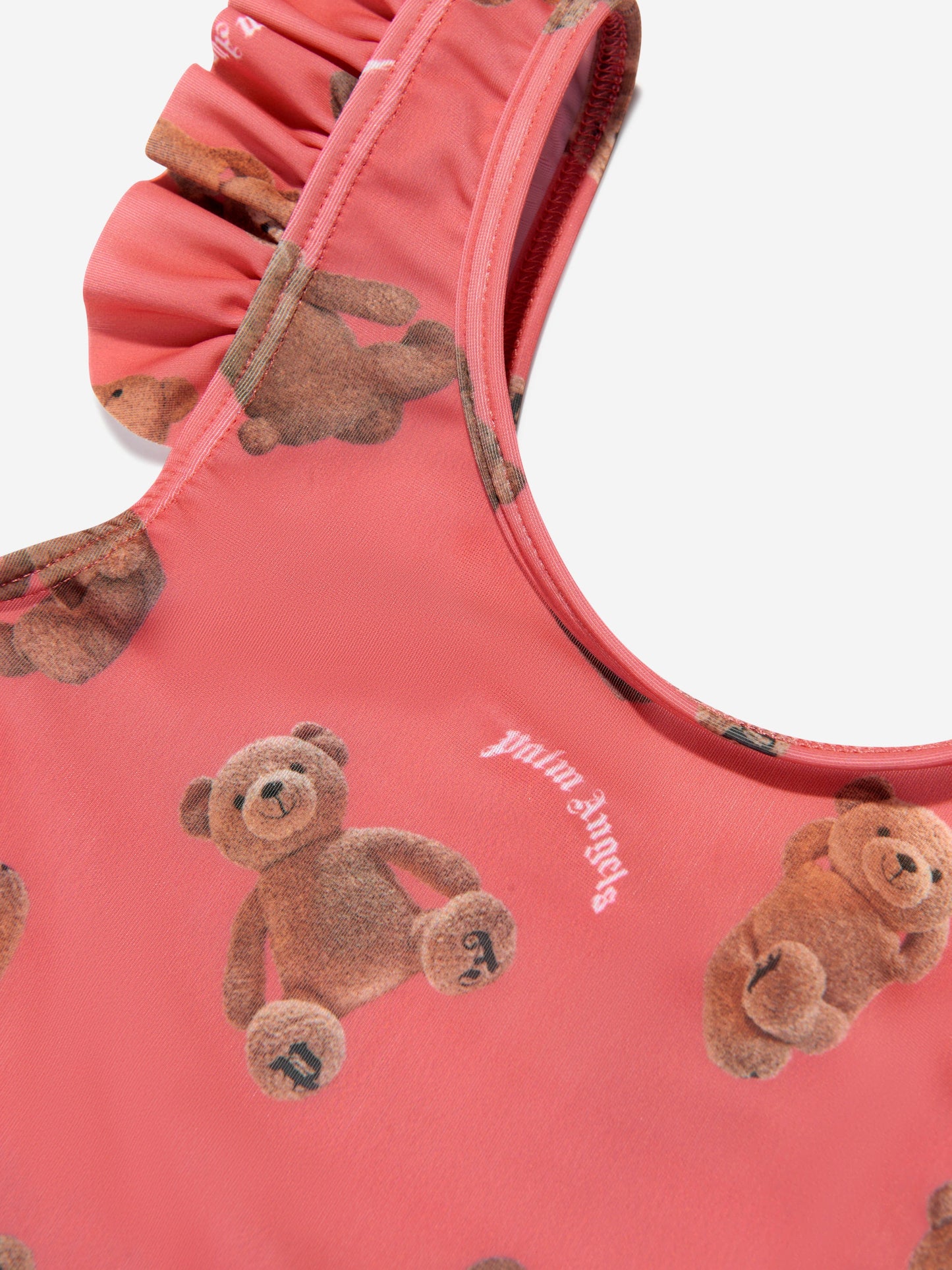 Palm Angels 女童 AOP PA Bears 珊瑚色泳衣