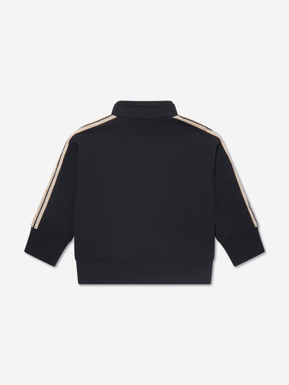 Palm Angels 男童黑色运动半拉链运动衫