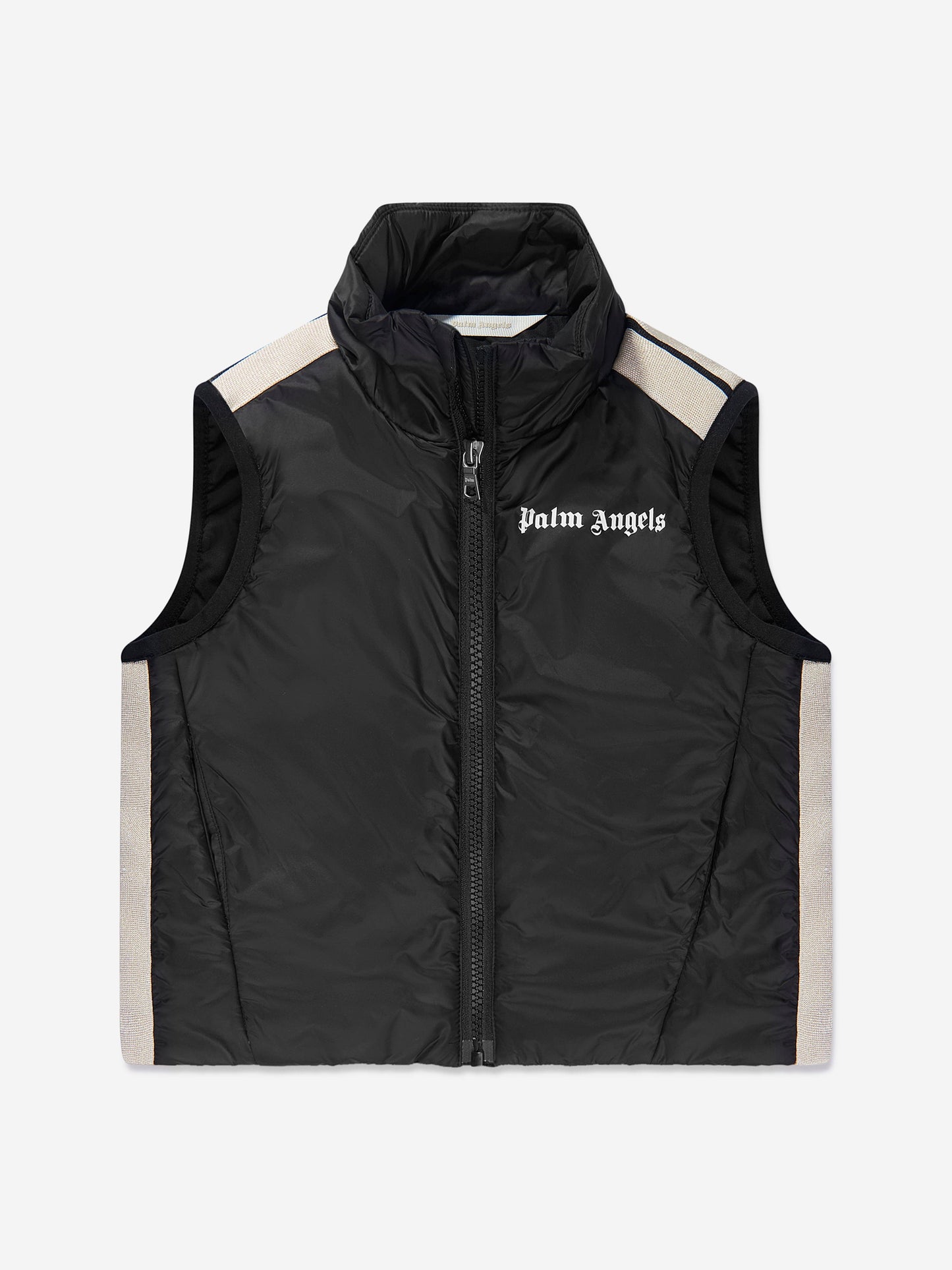 Palm Angels 男童徽标轻盈羽绒背心（黑色）