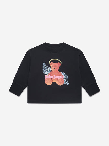Palm Angels 女童熊天使露背运动衫（黑色）