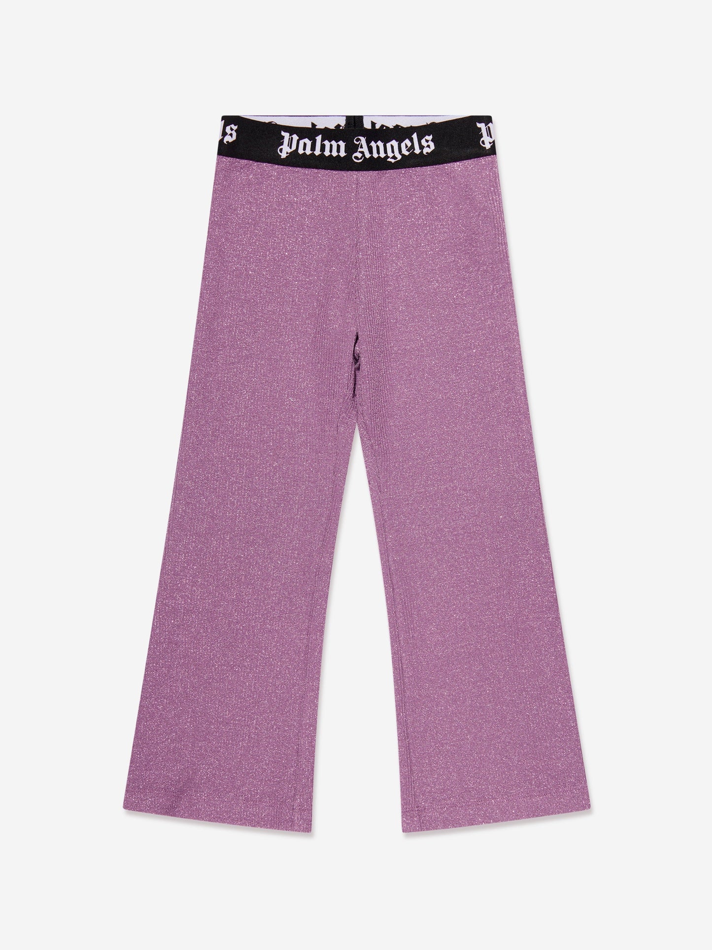 Palm Angels 女童紫色徽标带喇叭紧身裤