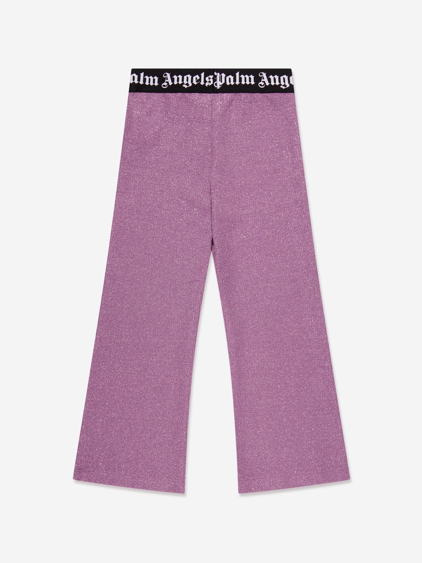 Palm Angels 女童紫色徽标带喇叭紧身裤