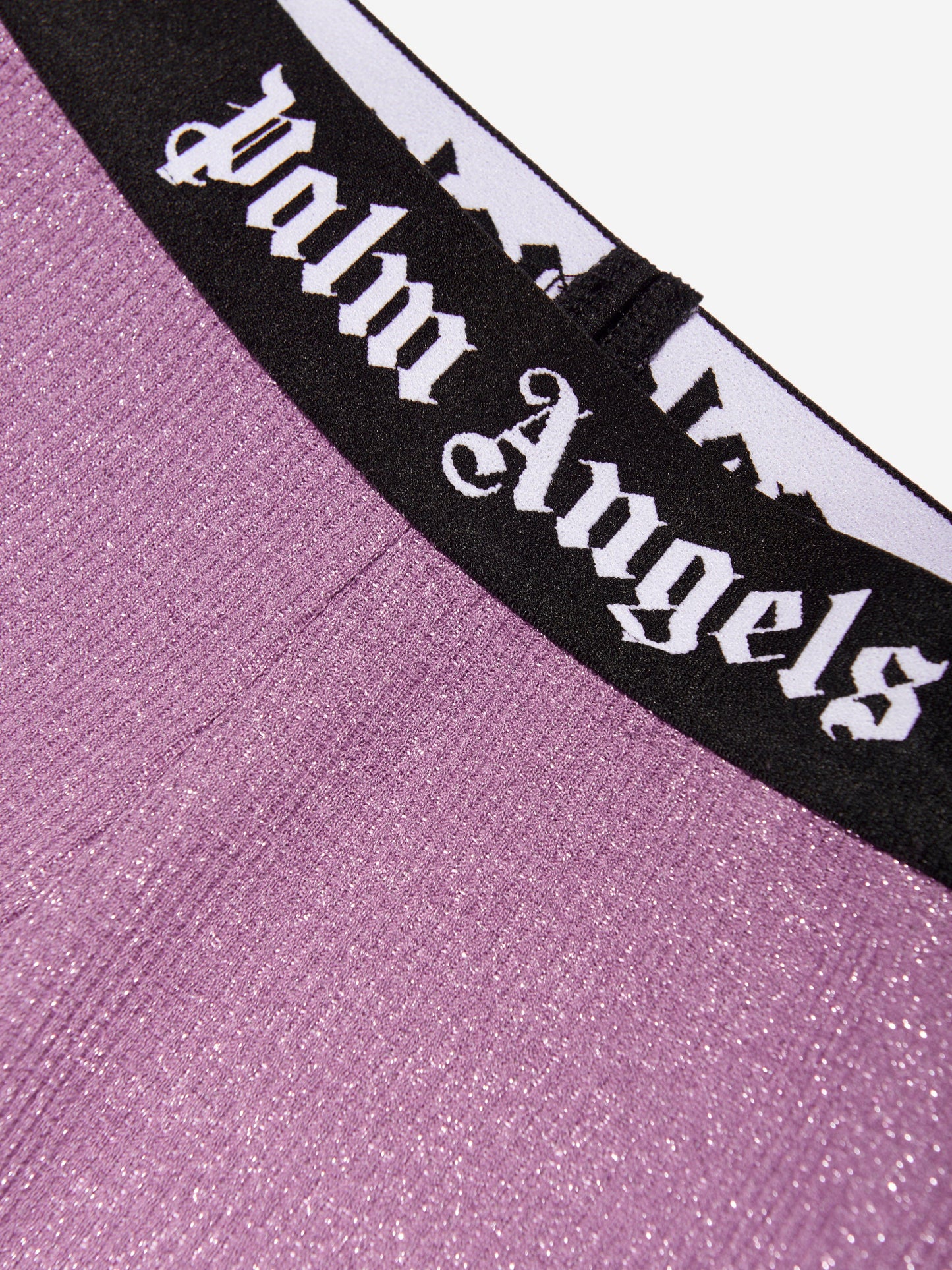Palm Angels 女童紫色徽标带喇叭紧身裤