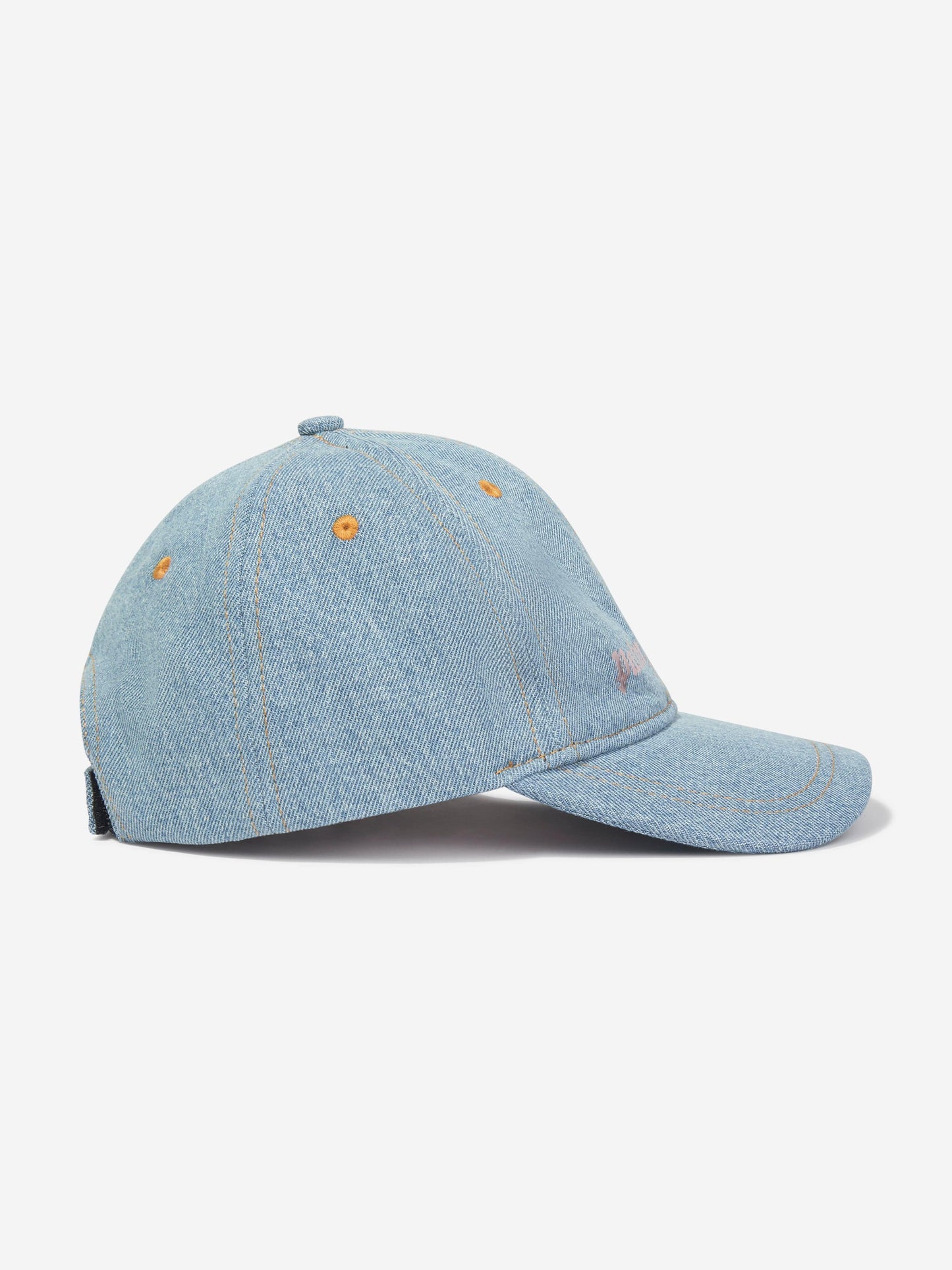 Palm Angels 女童蓝色徽标石牛仔棒球帽