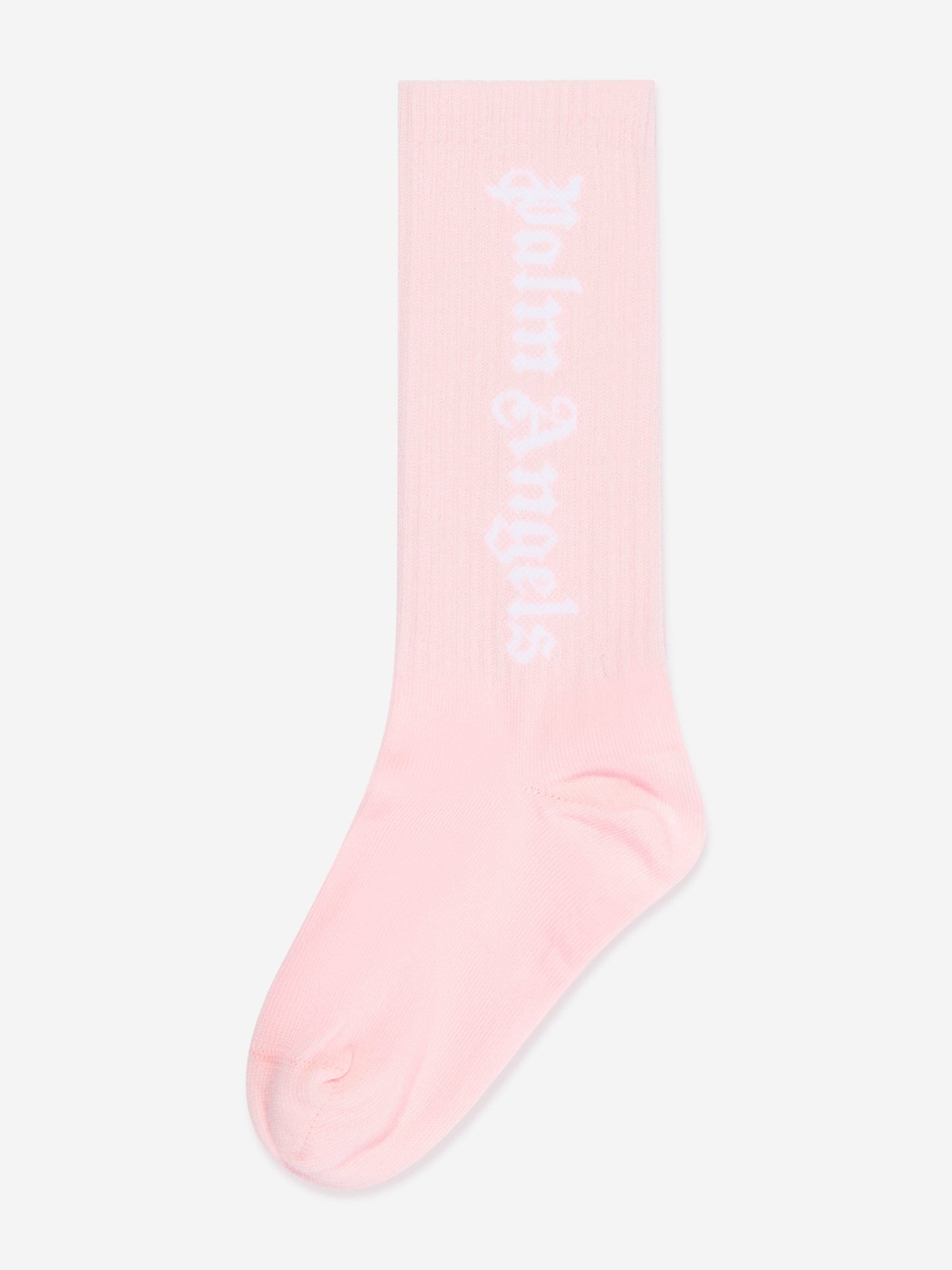 Palm Angels 女童徽标高筒袜（粉色）