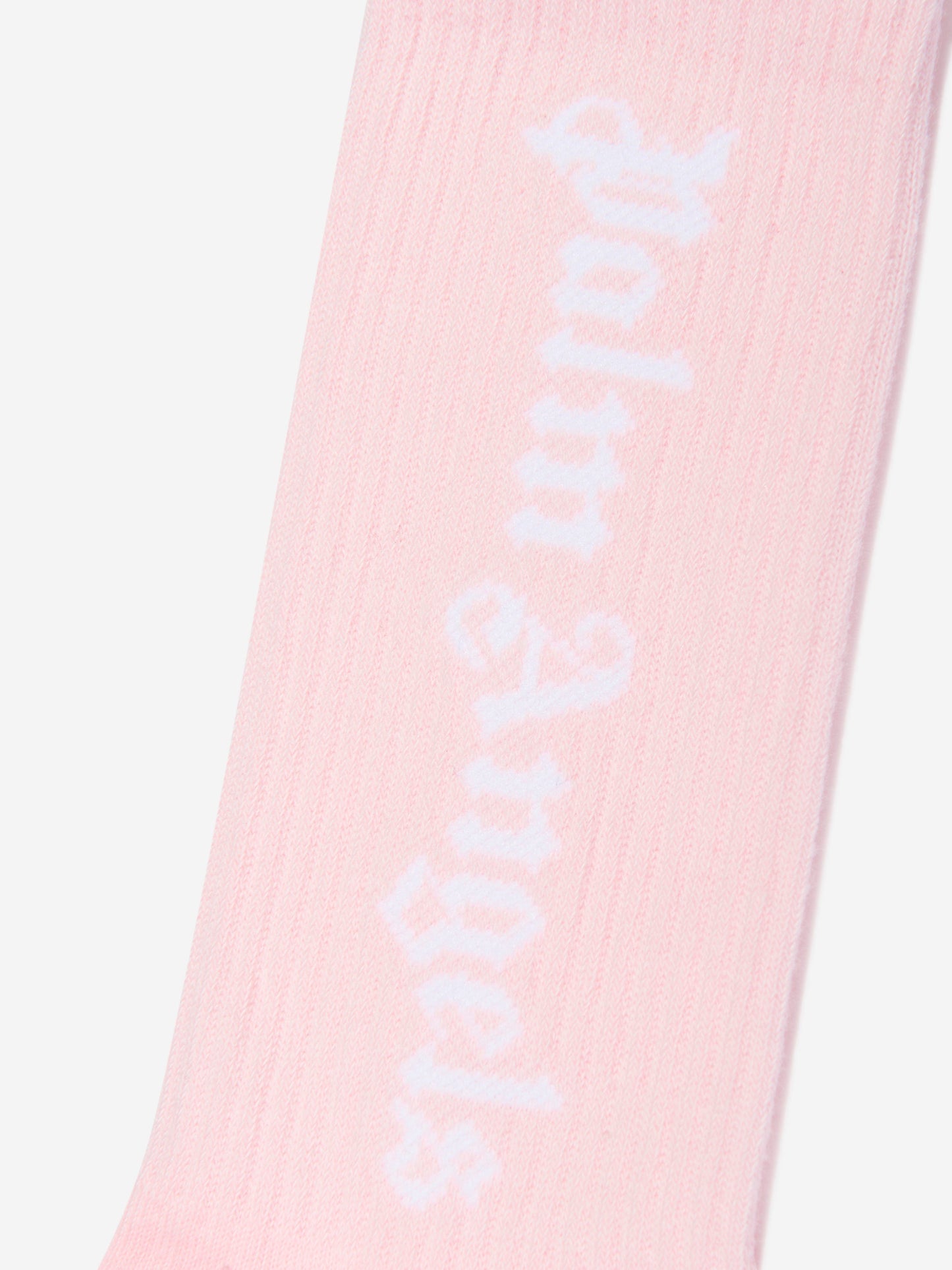 Palm Angels 女童徽标高筒袜（粉色）