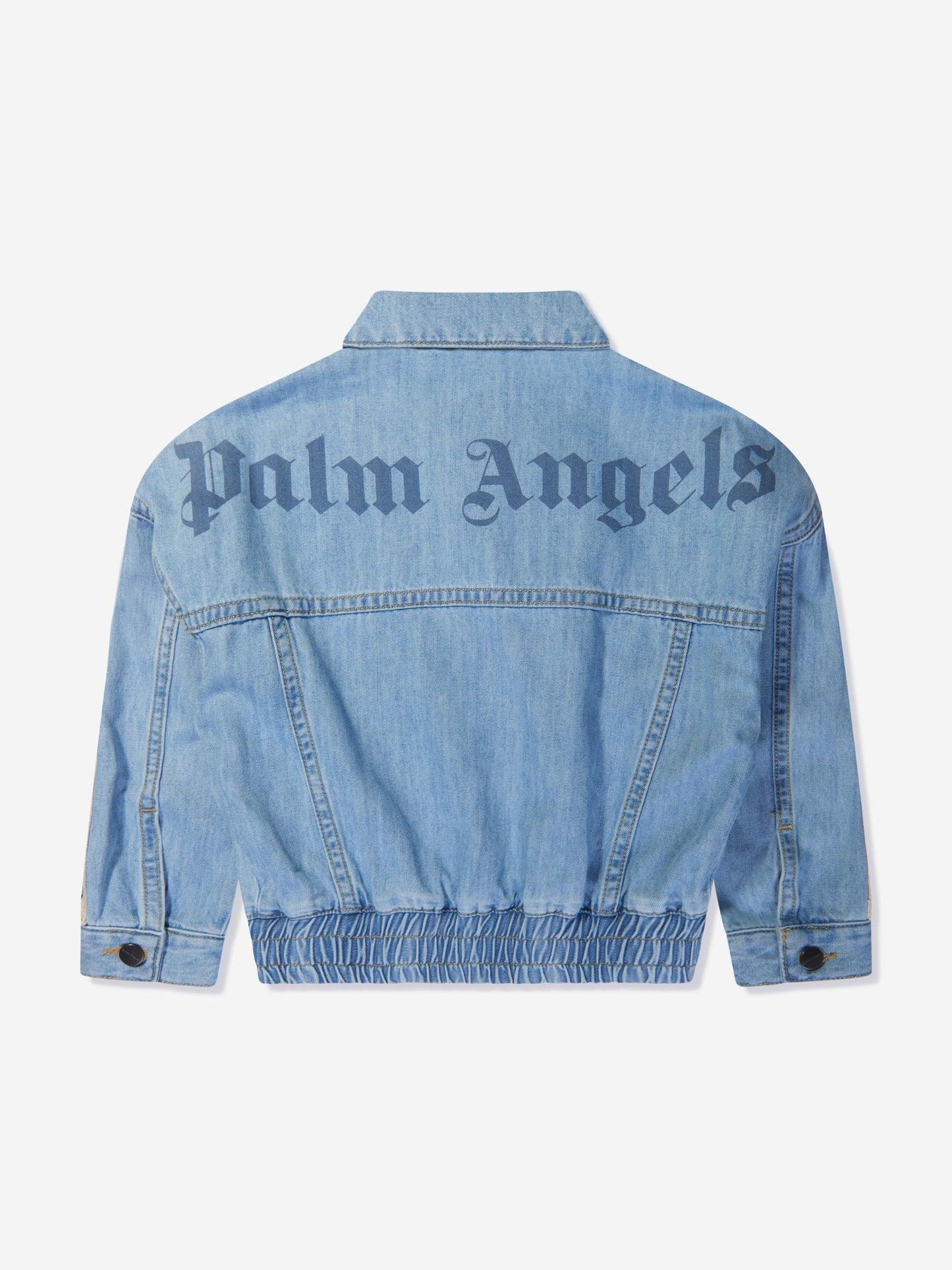 Palm Angels 女童 Overlogo Track Chambray 夹克（蓝色）