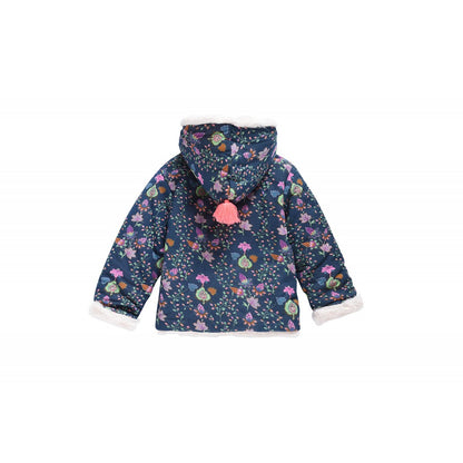 Girls Blue Pine Cone Cotton Jacket