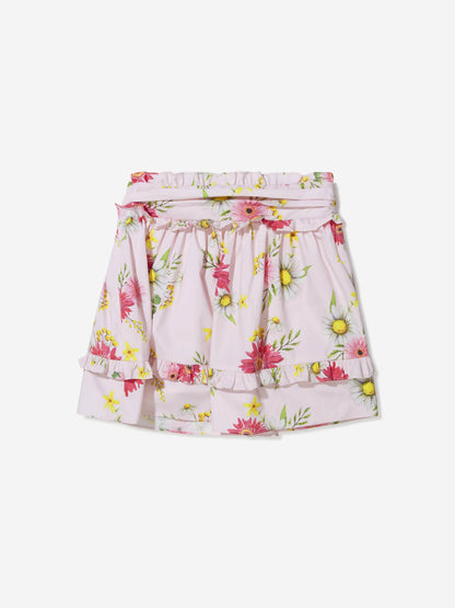 Patachou 女童棉质花朵印花半身裙