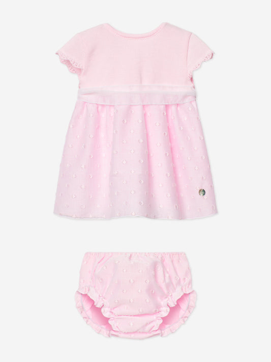 Baby Girls Dress and Bloomers Set in Pink