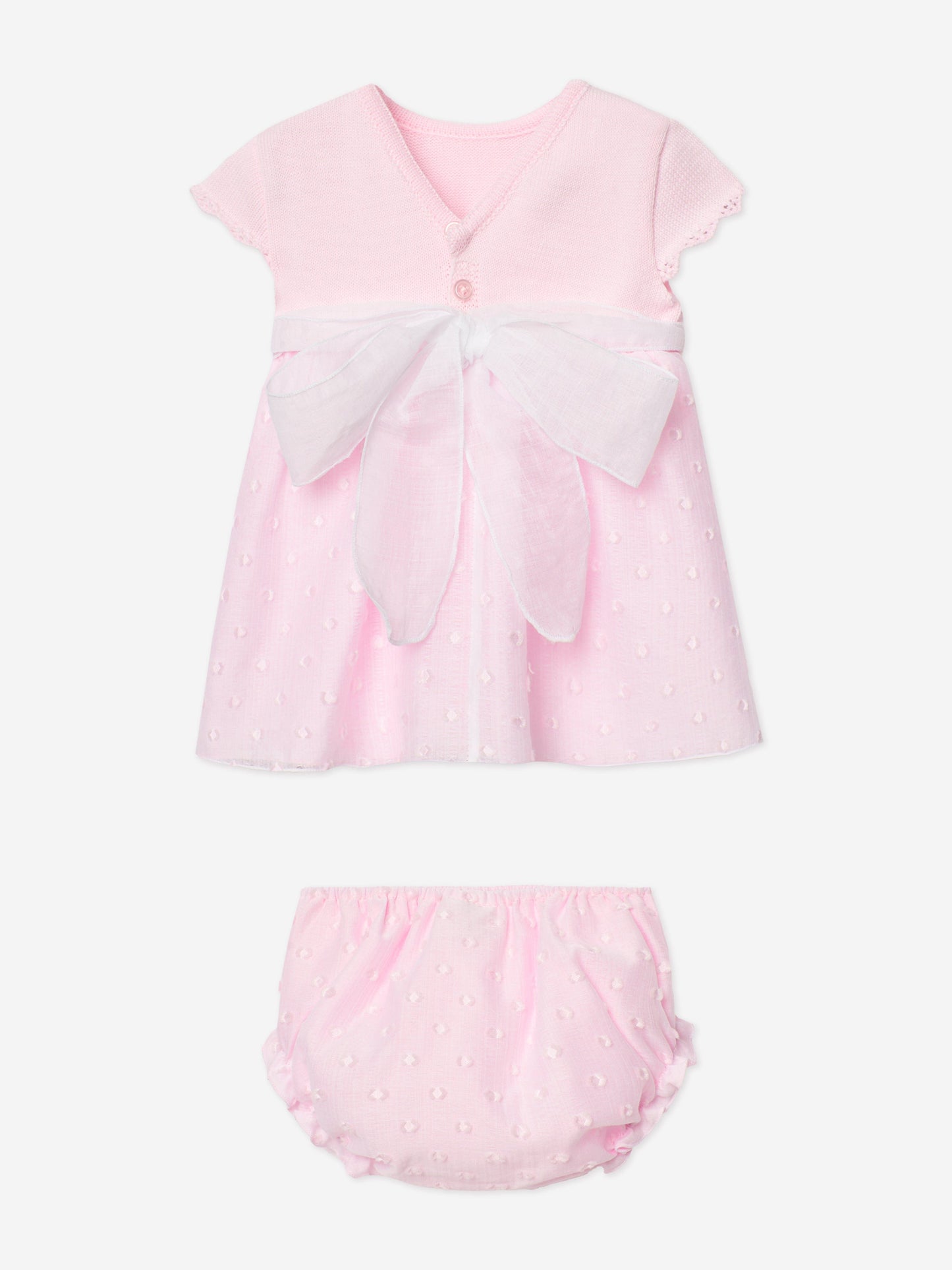 Baby Girls Dress and Bloomers Set in Pink