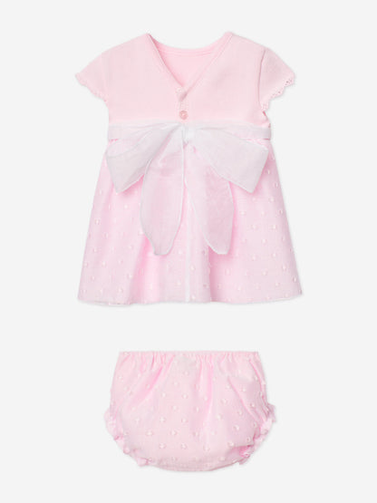 Baby Girls Dress and Bloomers Set in Pink