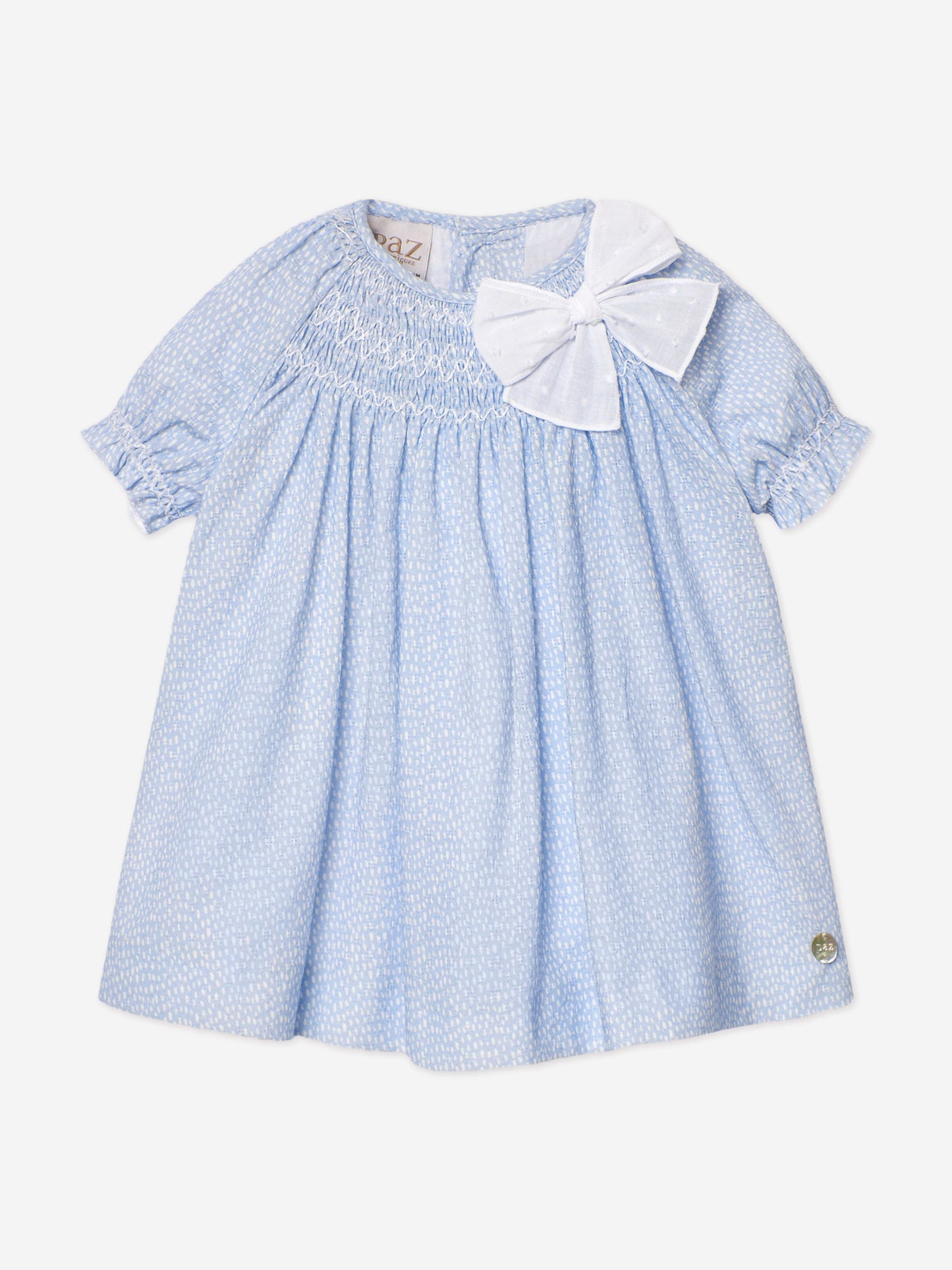 Baby Girls Dress and Bloomers Set in Blue
