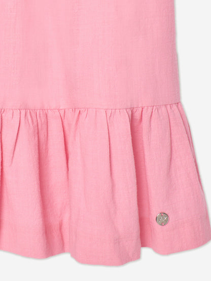 Girls Floral Dress in Pink