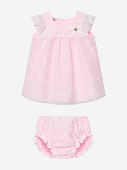 Baby Girls Dress and Bloomers Set in Pink