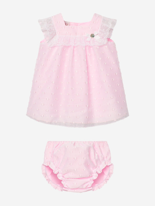 Baby Girls Dress and Bloomers Set in Pink
