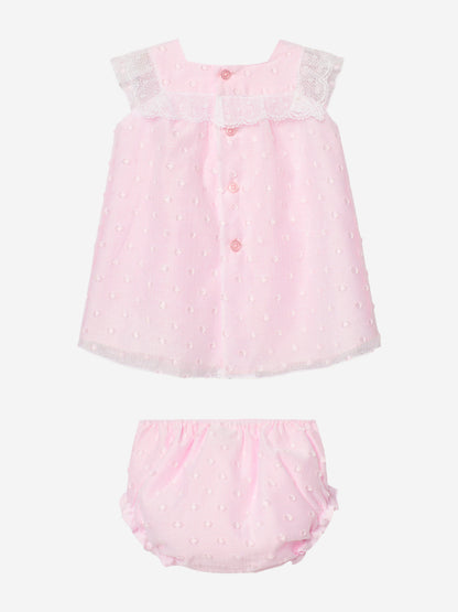 Baby Girls Dress and Bloomers Set in Pink