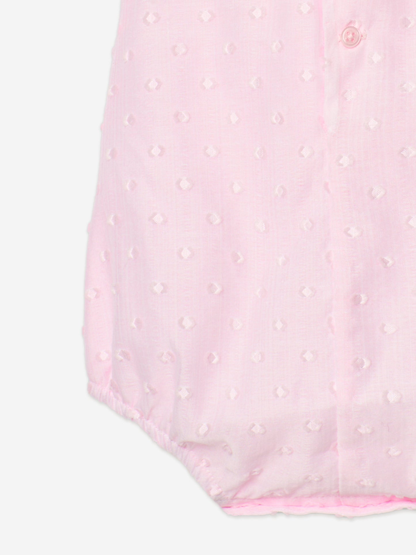 Baby Girls Lace Trim Romper in Pink