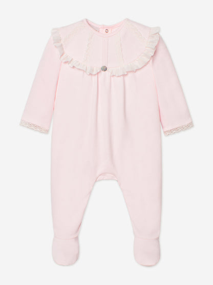 Baby Girls Cotton Babygrow in Pink