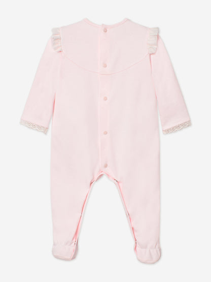 Baby Girls Cotton Babygrow in Pink