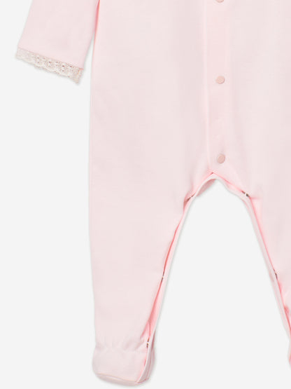 Baby Girls Cotton Babygrow in Pink