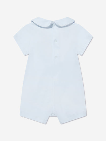 Baby Boys Smocked Romper in Blue