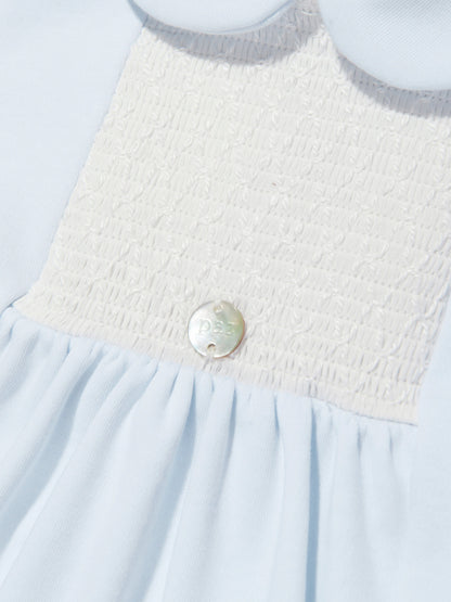 Baby Boys Smocked Romper in Blue