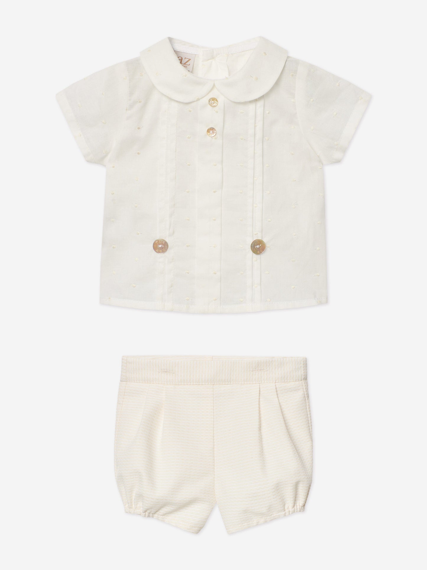 Baby Boys Short Set in Ivory