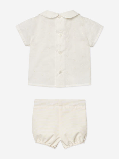 Baby Boys Short Set in Ivory