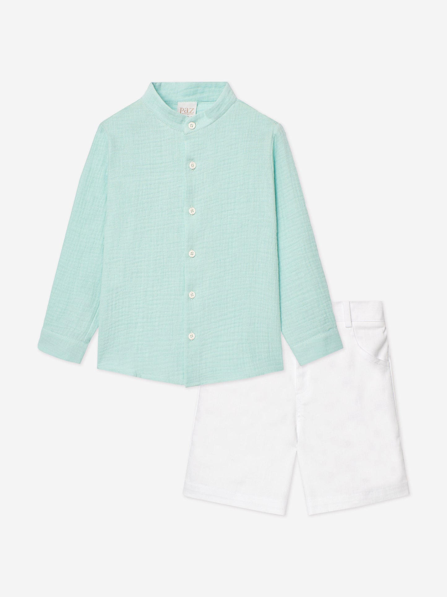 Boys Shirt and Shorts Set in Green